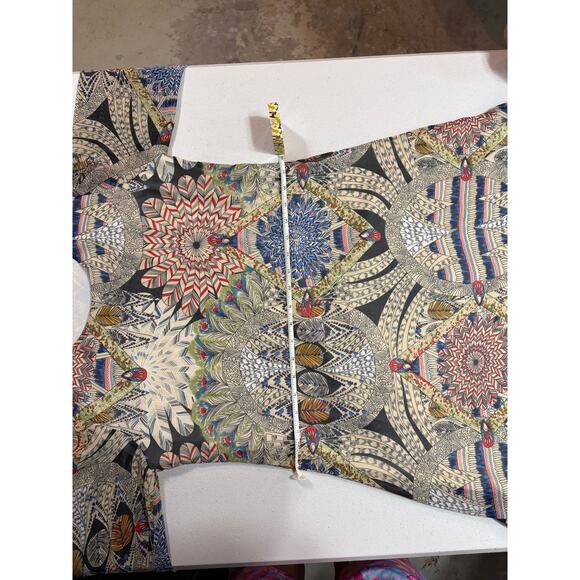 Entro Size Small Multi Patterned Long Sleeve Dress - Picture 7 of 8